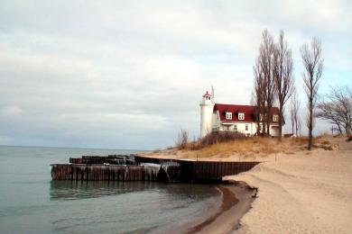 Sandee Point Betsie Lighthouse Beach Photo